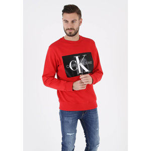 Calvin Klein pánská červená mikina Crew - XL (645)